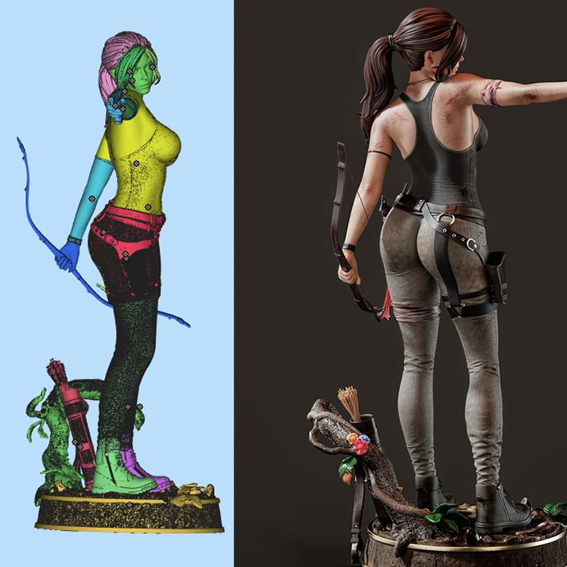 3D Printing Construction - 23CM Game Character 7446 Laola 3D