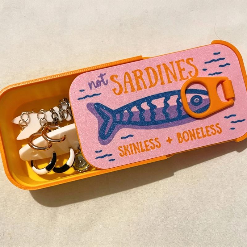 Sardine Tin Jewelry Box 3D Pri - 3D Printing Earrings ulasan dan harga