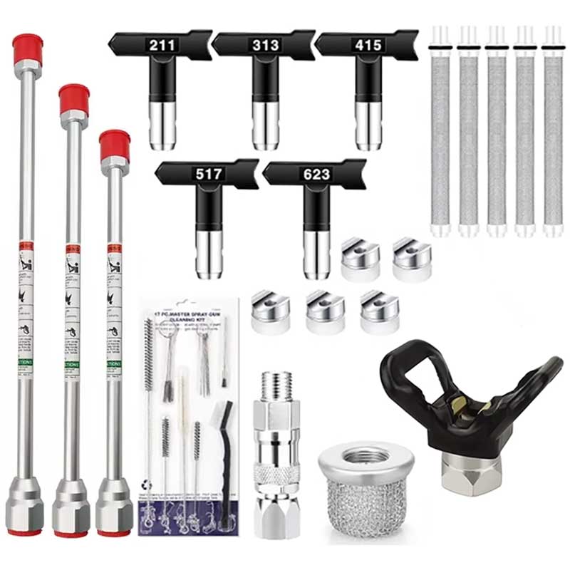 17 Pcs Airless Paint Sprayer G - Nozzle Cleaning Kit ulasan dan harga
