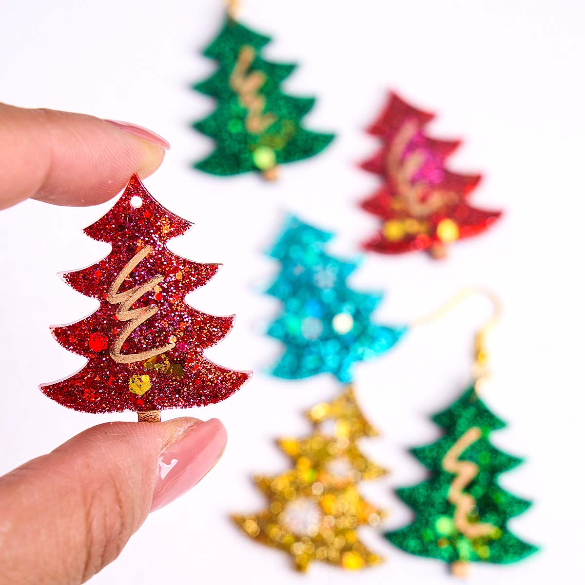 3D Christmas Tree Pendant Sili - 3D Printing Earrings ulasan dan harga