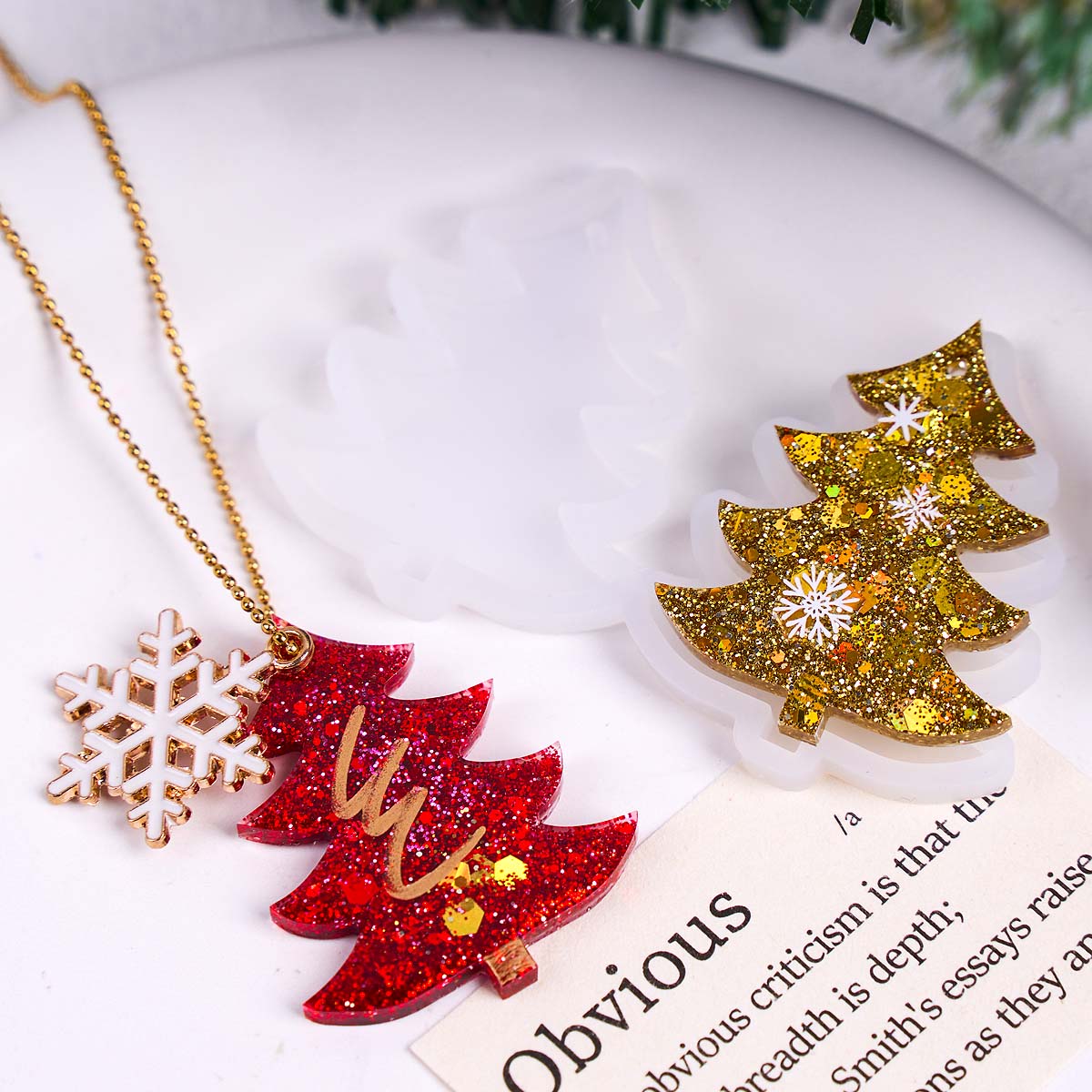 3D Christmas Tree Pendant Sili - 3D Printing Earrings ulasan dan harga