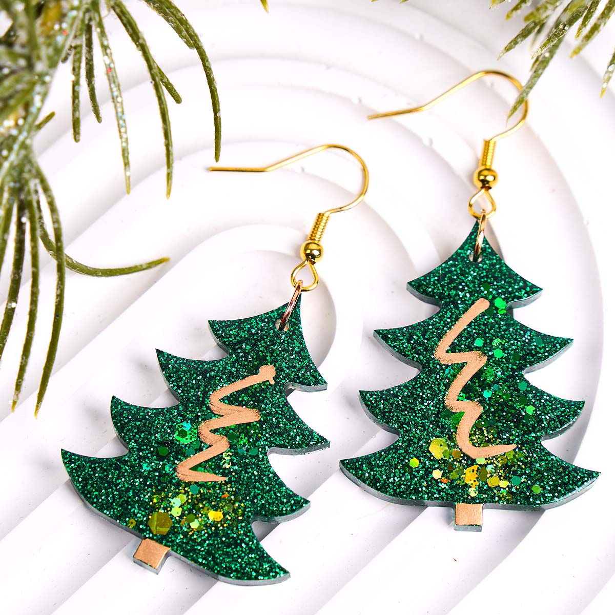3D Christmas Tree Pendant Sili - 3D Printing Earrings ulasan dan harga