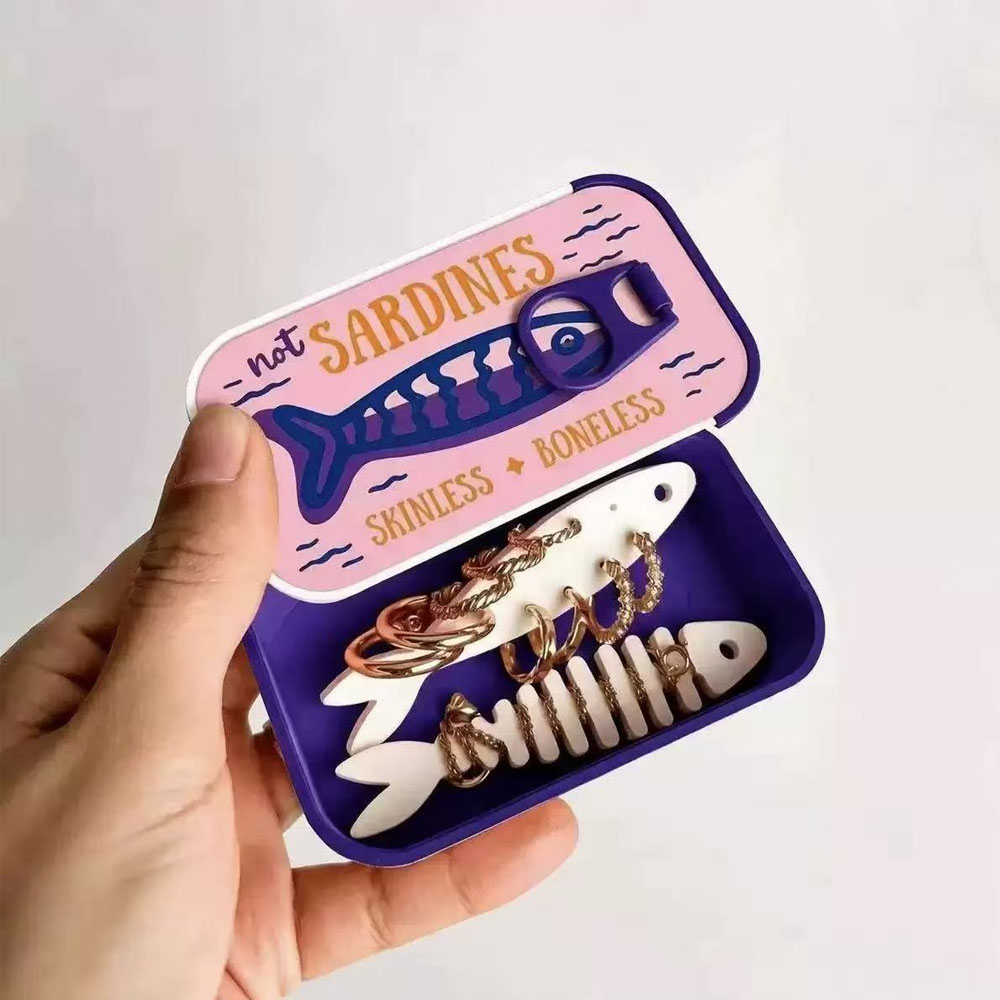 Sardine Tin Jewelry Box 3D Pri - 3D Printing Earrings ulasan dan harga