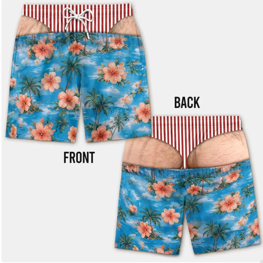Fun Beach Party Swim Trunks Fo - 3D Printing Viral ulasan dan harga