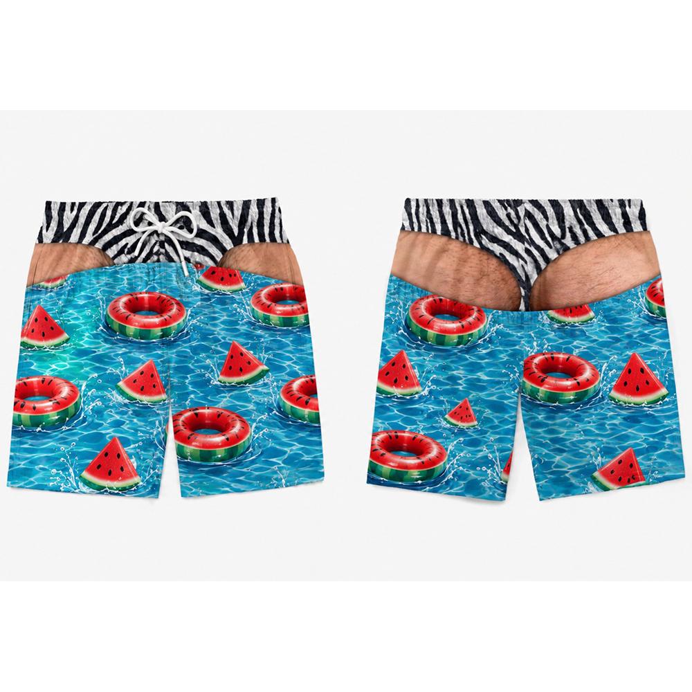 Men Fun Beach Party Swim Trunk - 3D Printing Viral ulasan dan harga