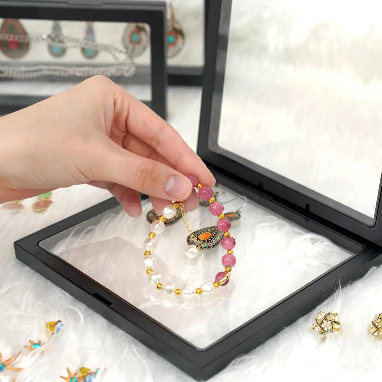 5-piece 3D floating frame with - 3D Printing Earrings ulasan dan harga