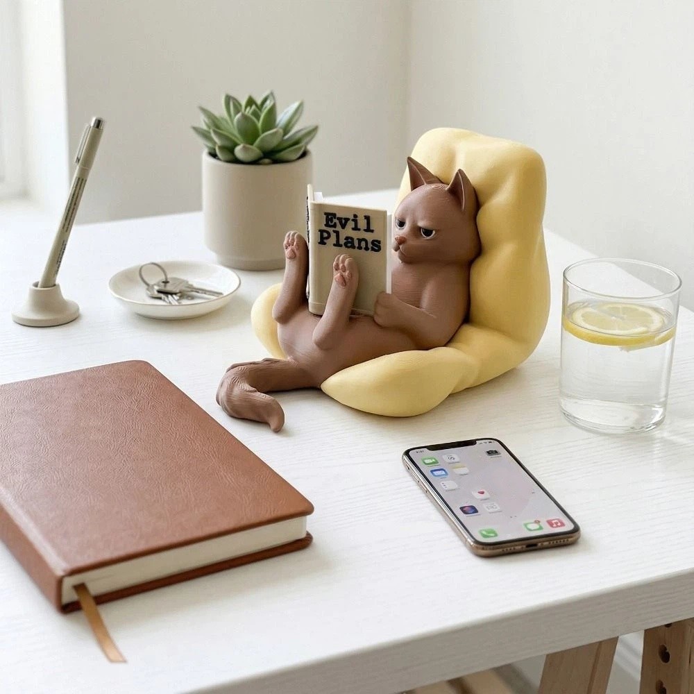 3D Printed Reading Cat Figurin - 3D Printing Mockup ulasan dan harga