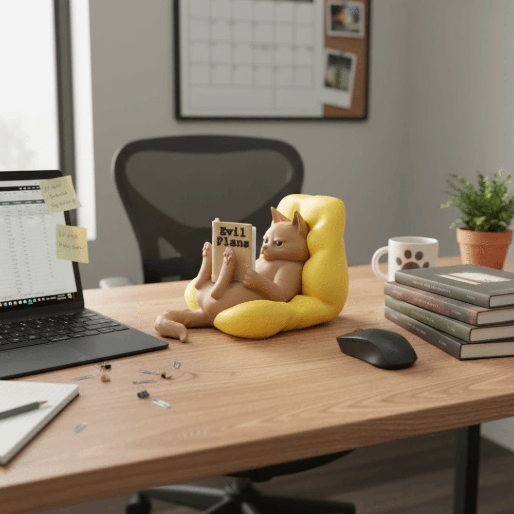 3D Printed Reading Cat Figurin - 3D Printing Mockup ulasan dan harga