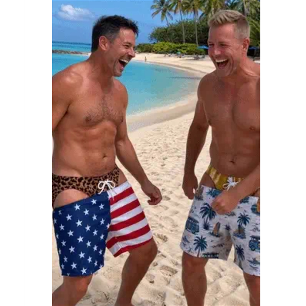 Fun Beach Party Swim Trunks Fo - 3D Printing Viral ulasan dan harga