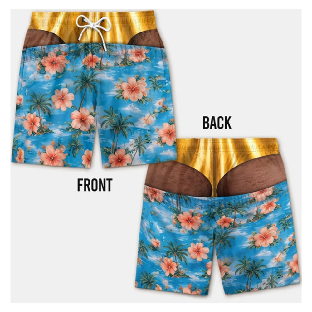 Fun Beach Party Swim Trunks Fo - 3D Printing Viral ulasan dan harga