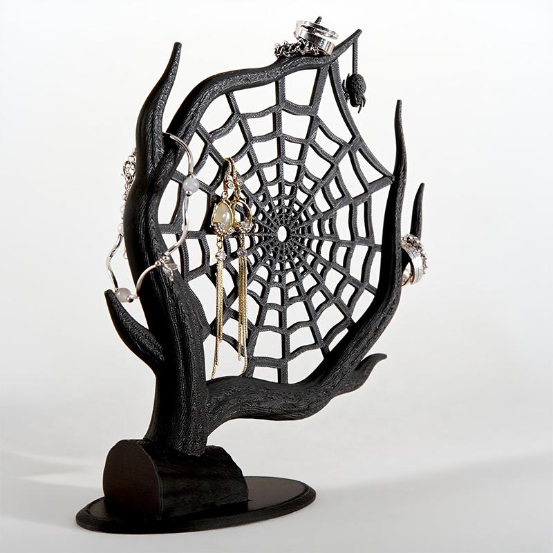 3D Printed Spider Web Hallowee - 3D Printing Earrings ulasan dan harga