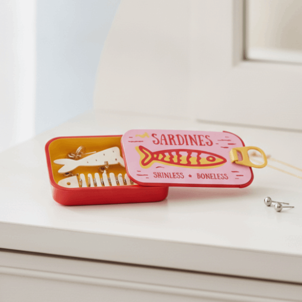 3D Printed Sardine Tin Jewelry - 3D Printing Earrings ulasan dan harga