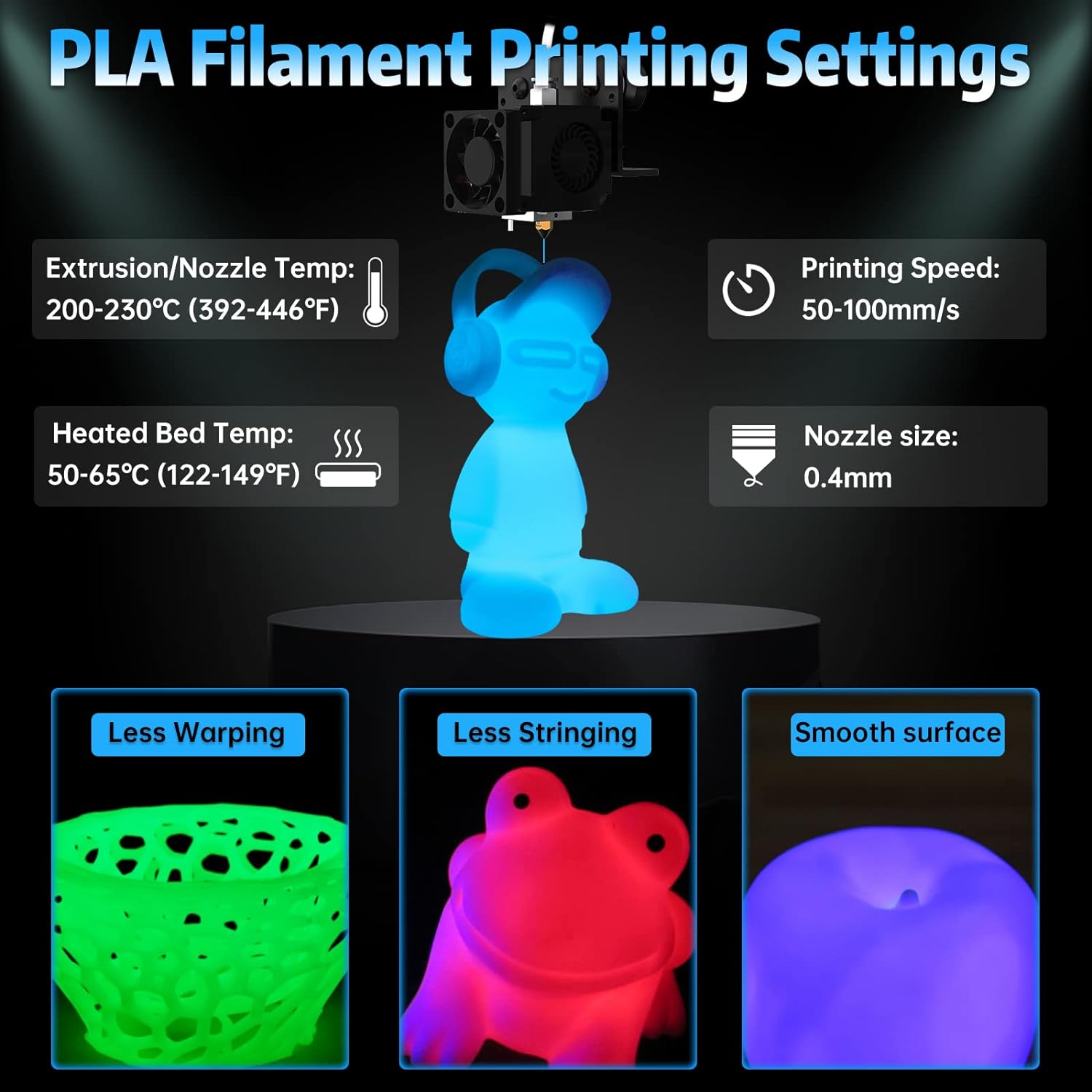 Glow in The Dark PLA 3D Printe - 3D Printing Fdm ulasan dan harga