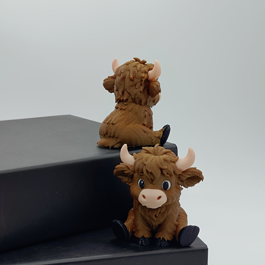 Scottish Highland Cow Statue O - 3D Printing Mockup ulasan dan harga