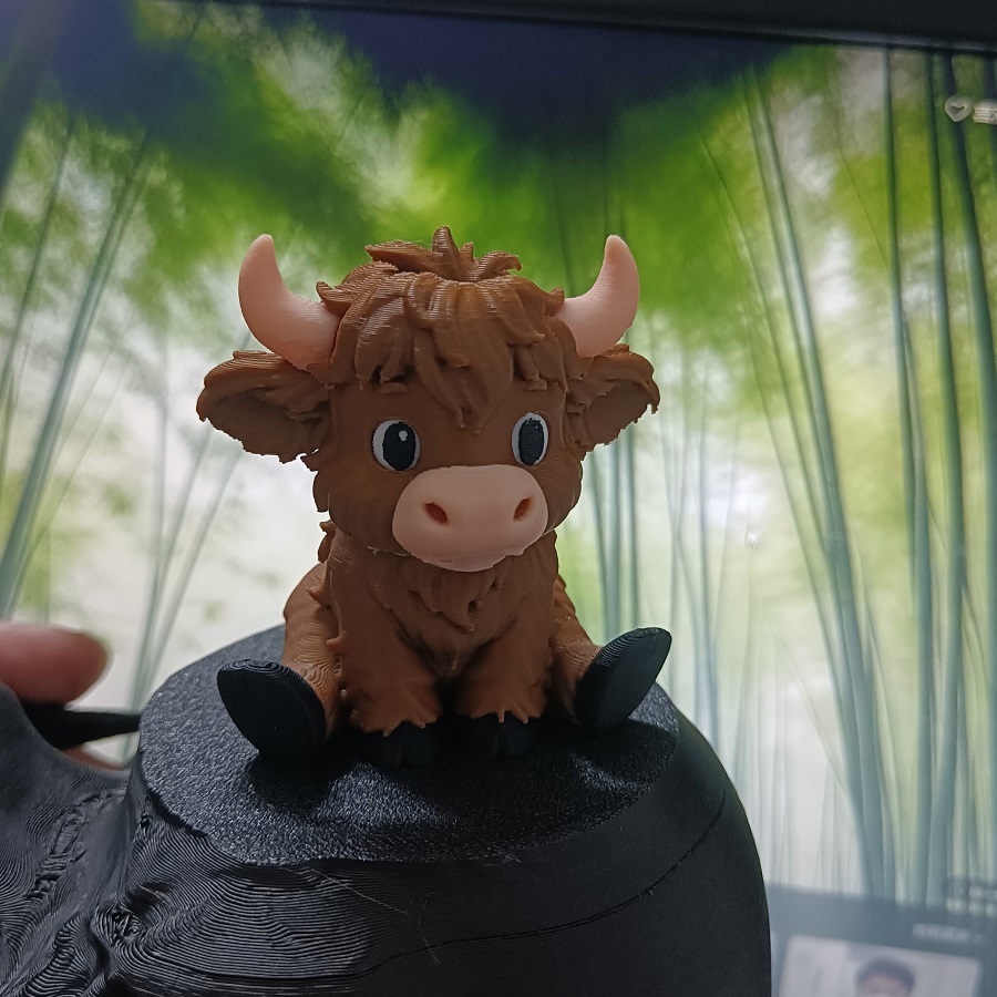 Scottish Highland Cow Statue O - 3D Printing Mockup ulasan dan harga