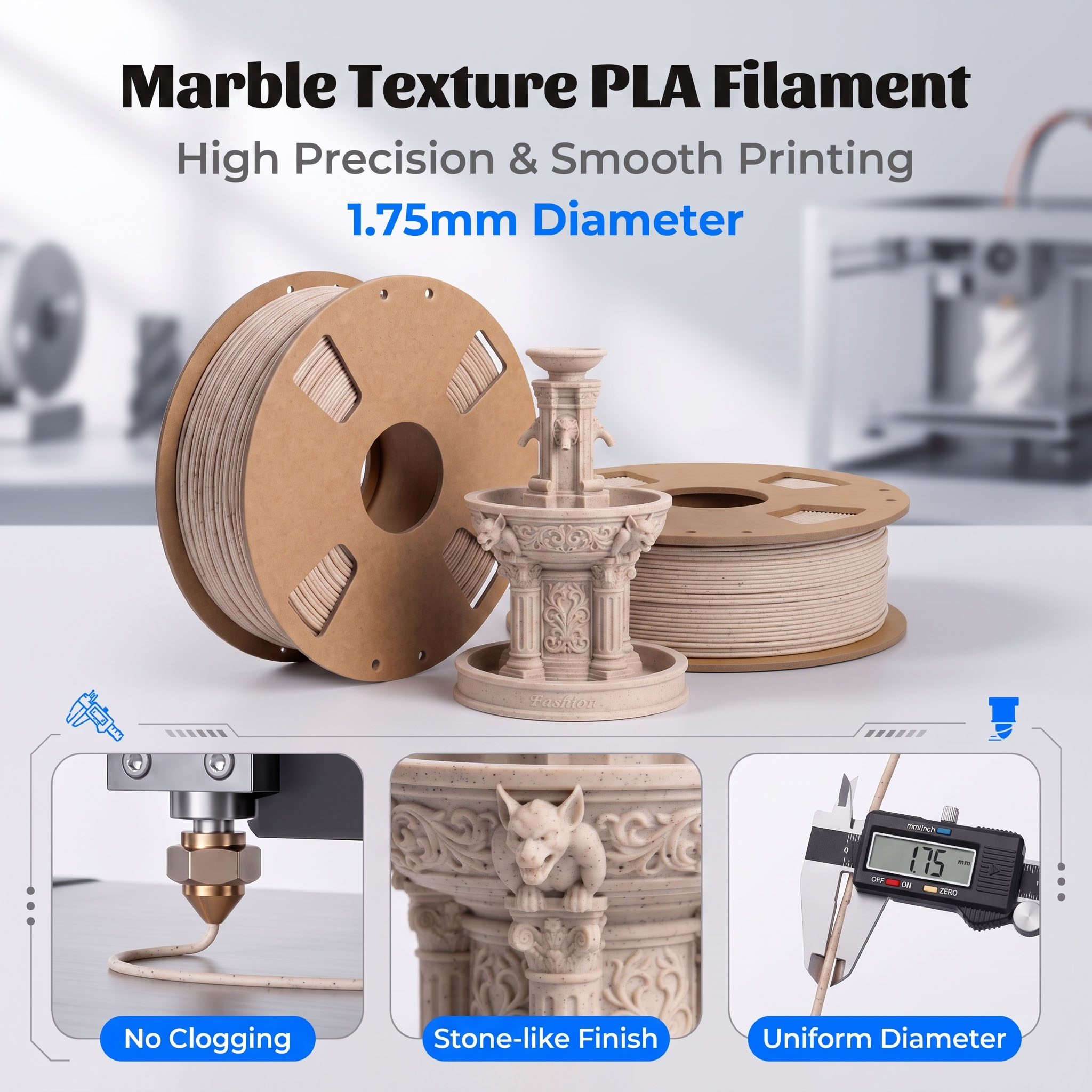 Stone Texture PLA 3D Printer F - 3D Printing Fdm ulasan dan harga