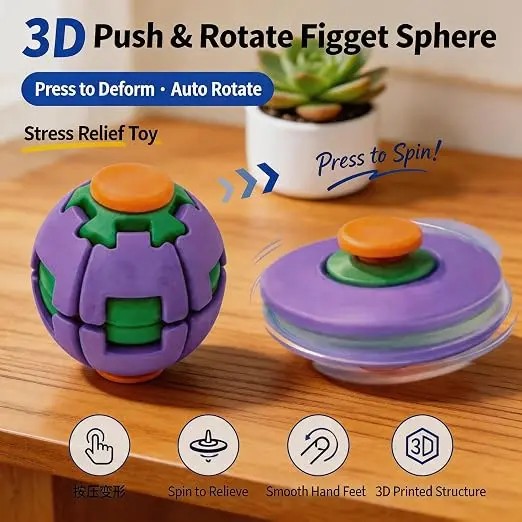 3D Printed Viral Fidget Spinne - 3D Printing Viral ulasan dan harga