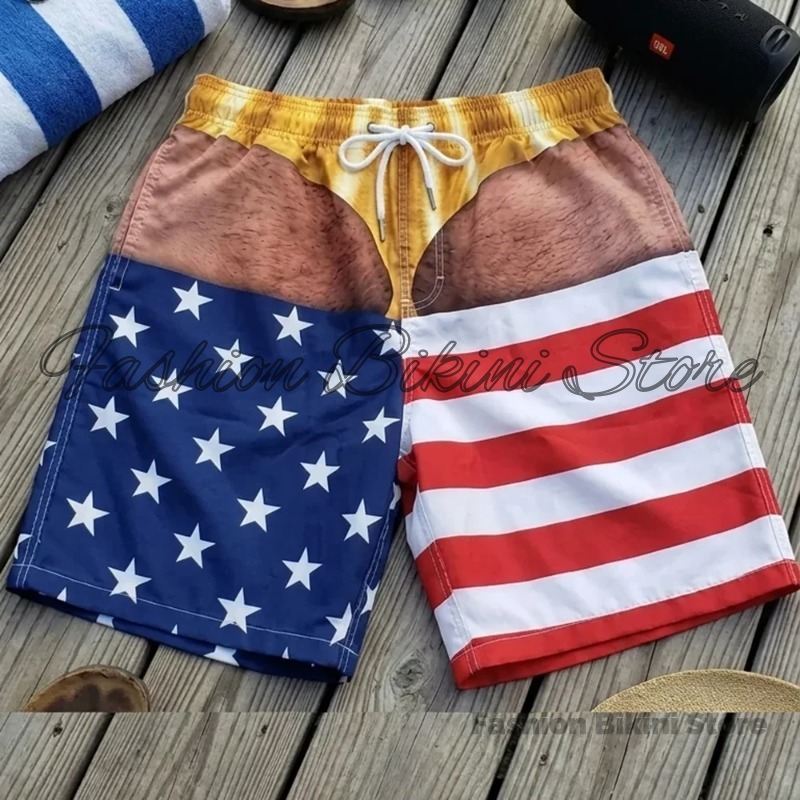 Fun Beach Party Swim Trunks Fo - 3D Printing Viral ulasan dan harga