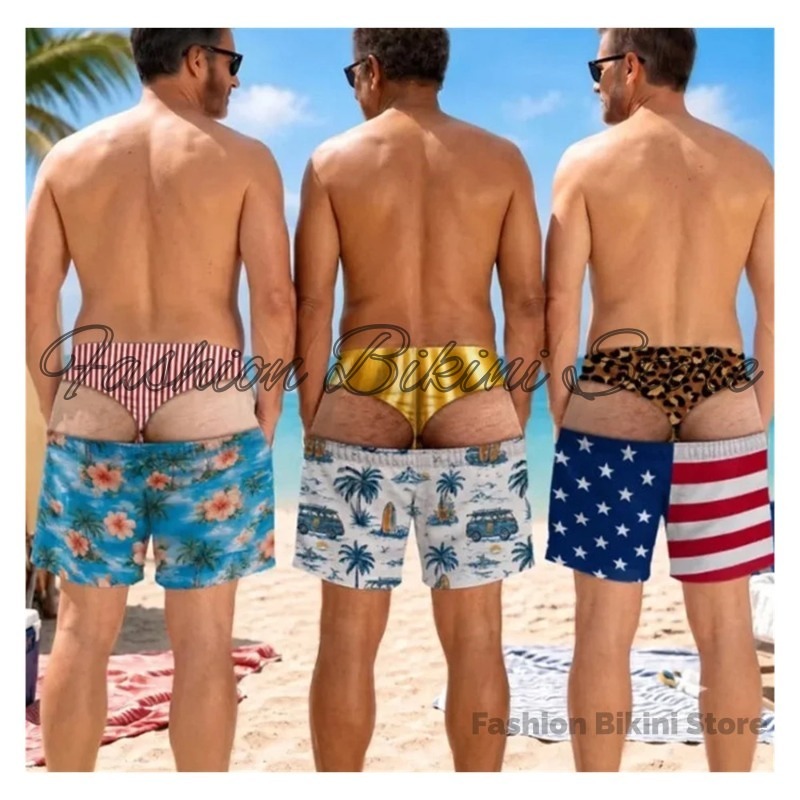 Fun Beach Party Swim Trunks Fo - 3D Printing Viral ulasan dan harga