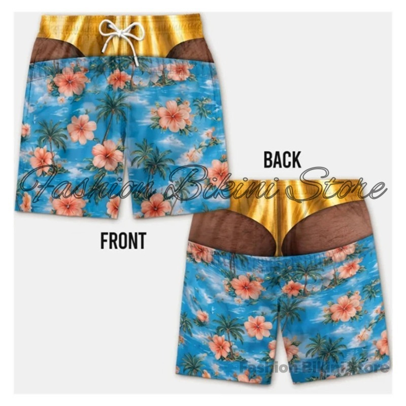 Fun Beach Party Swim Trunks Fo - 3D Printing Viral ulasan dan harga