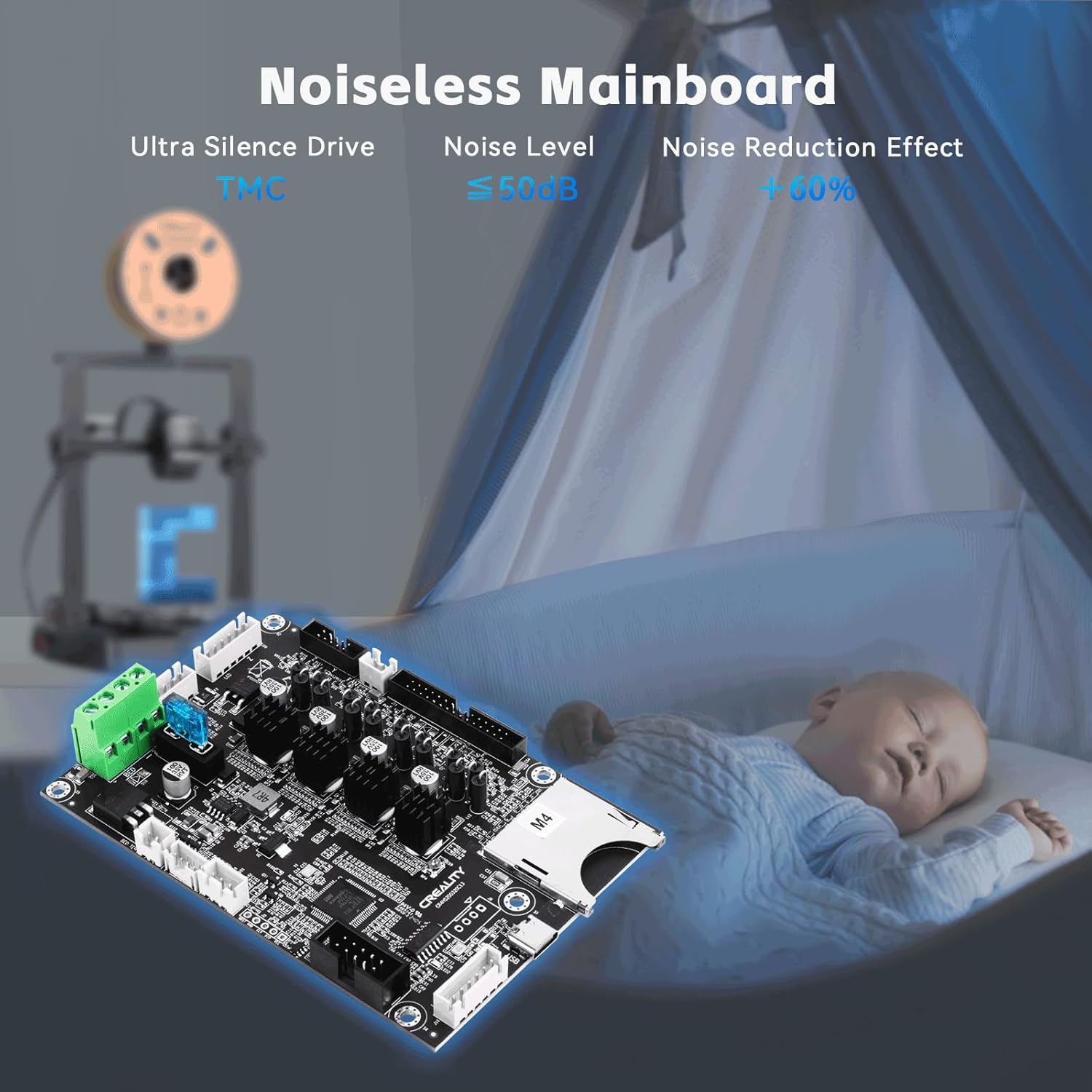 CREALITY Ender 3 V3 SE Silent  - Motherboard 3D Printer ulasan dan harga
